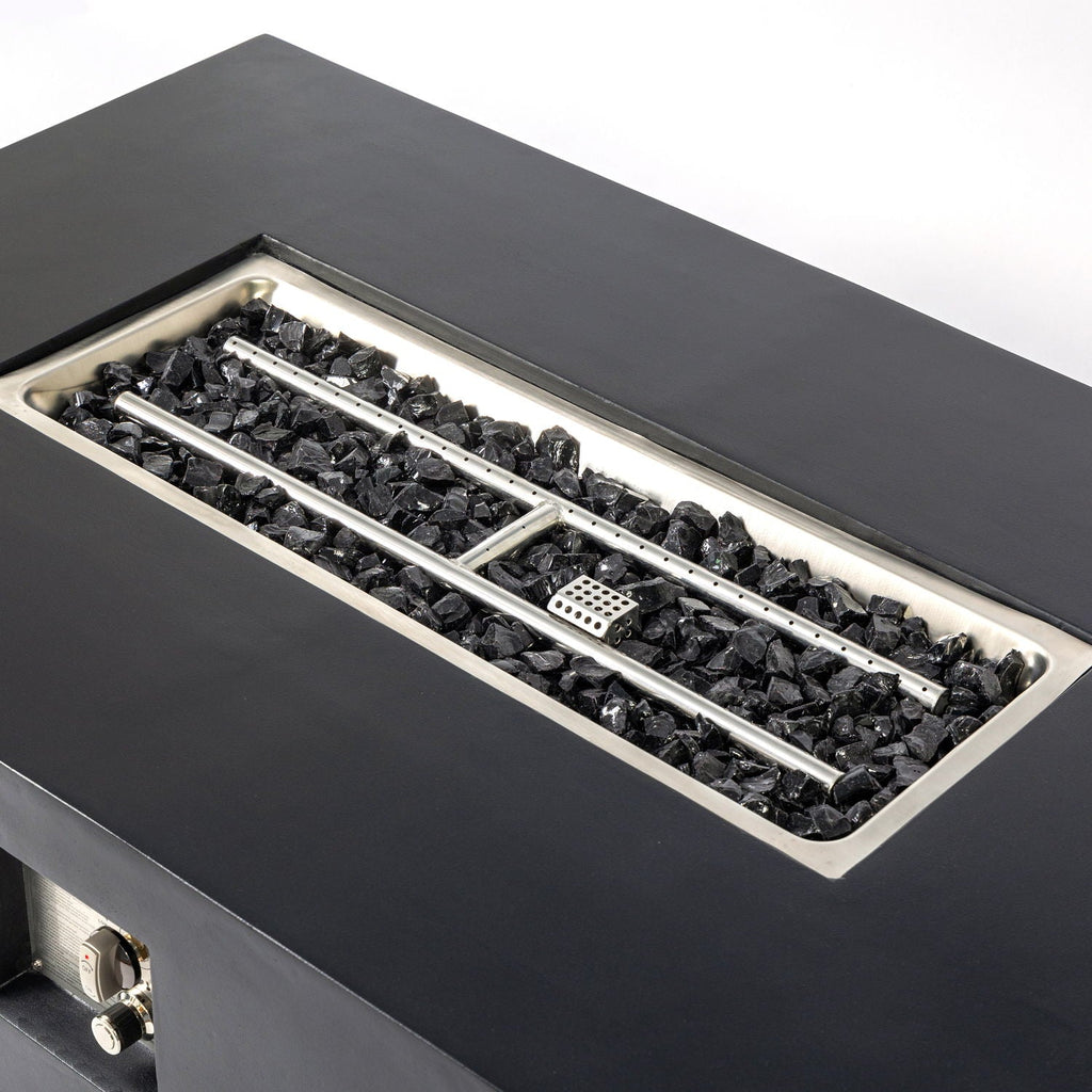Charcoal Fire Pit Table with 50,000 BTU Output - Fiber Concrete