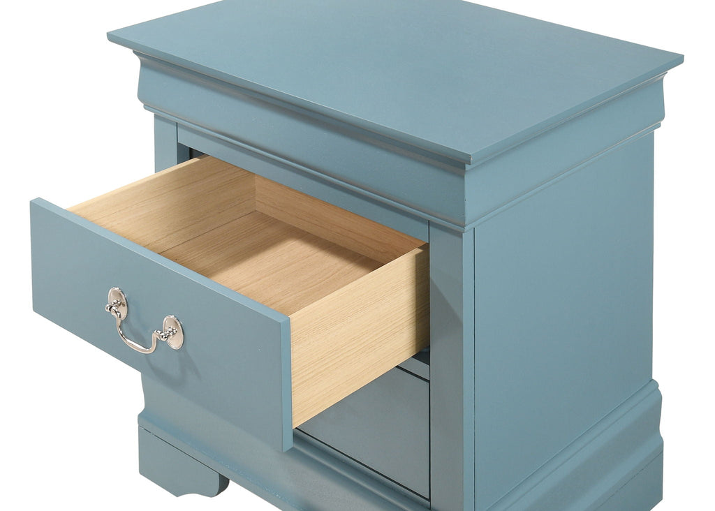 Traditional Style Design Nightstand with Classic Accent - Multiple Colors