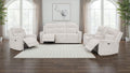 Kennett 3-piece Chenille Power Reclining Sofa Set Ivory