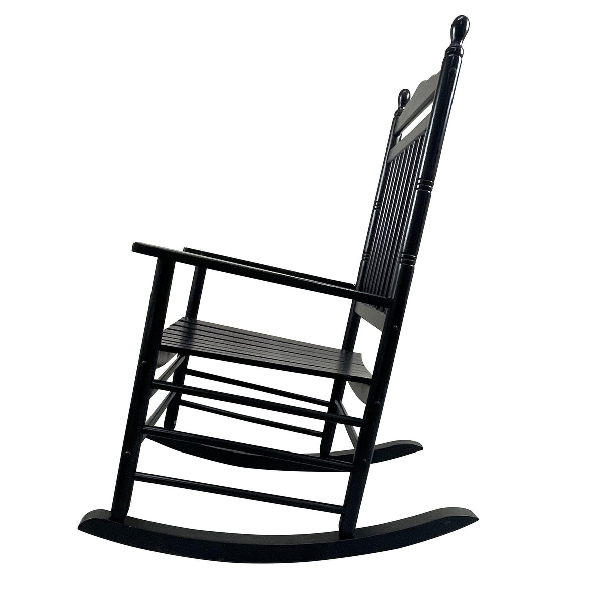 Wood Rocking Chair with Wide Seat - White or Black