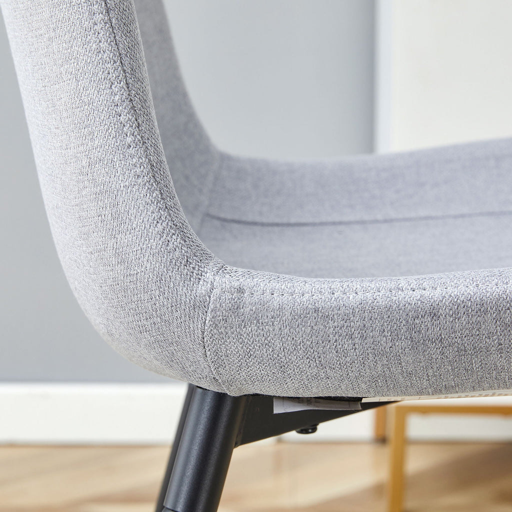 Modern Medieval Cushioned Chairs with Suede Backrest - Pearl Silver, White, or Gray