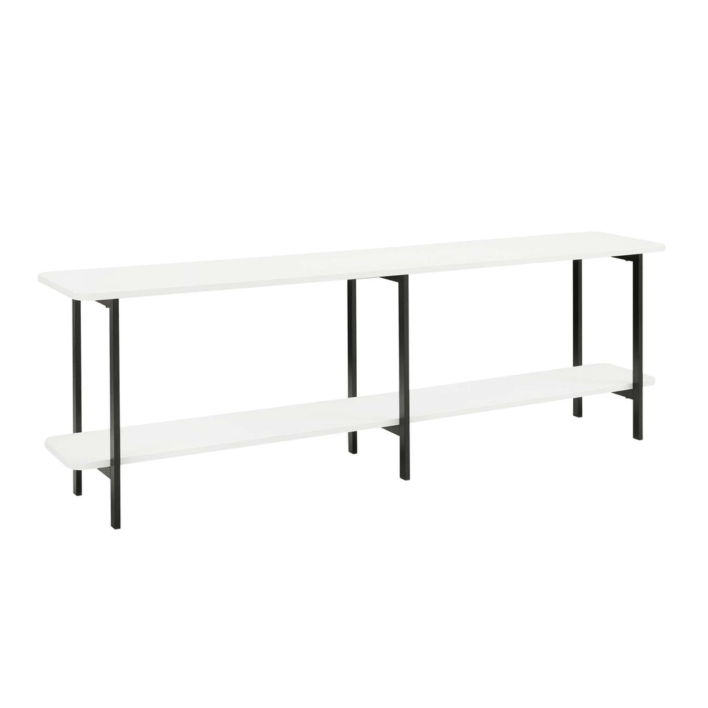 Celine 2 Shelf Console Table with Durable Construction - Gray, White, Black