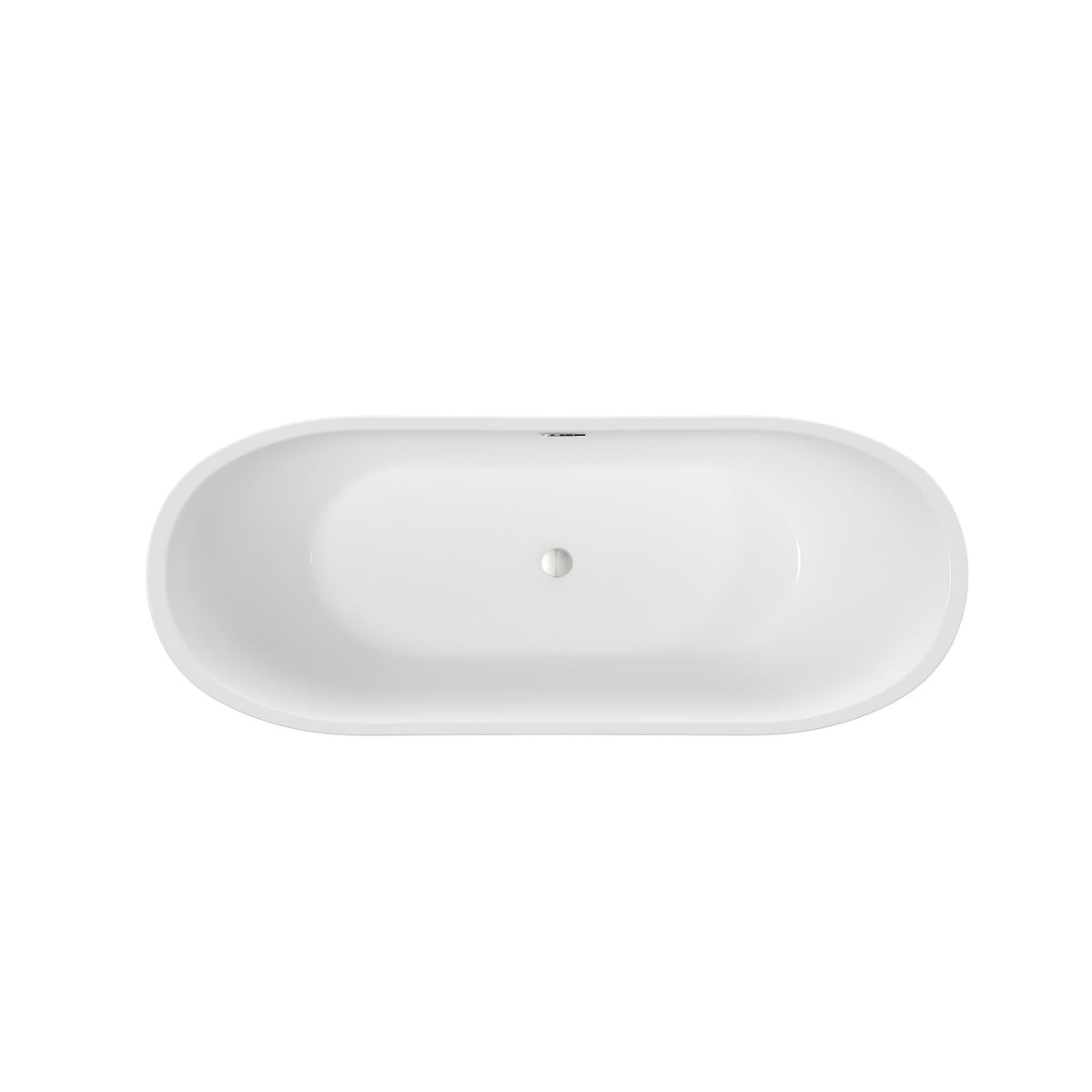Freestanding Bathtub with Diamond Pattern Design - White or Black