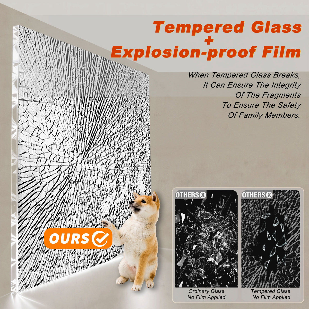 Framed Glass Shower Screen with Tempered Safety Glass - Matte Black