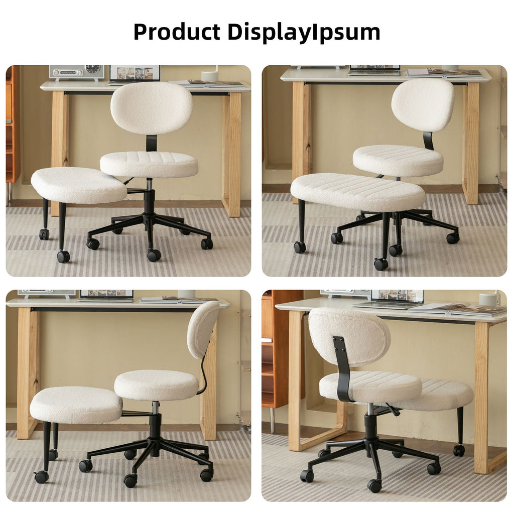Ergonomic Cross Legged Office Chair with Back Support - Multiple Colors