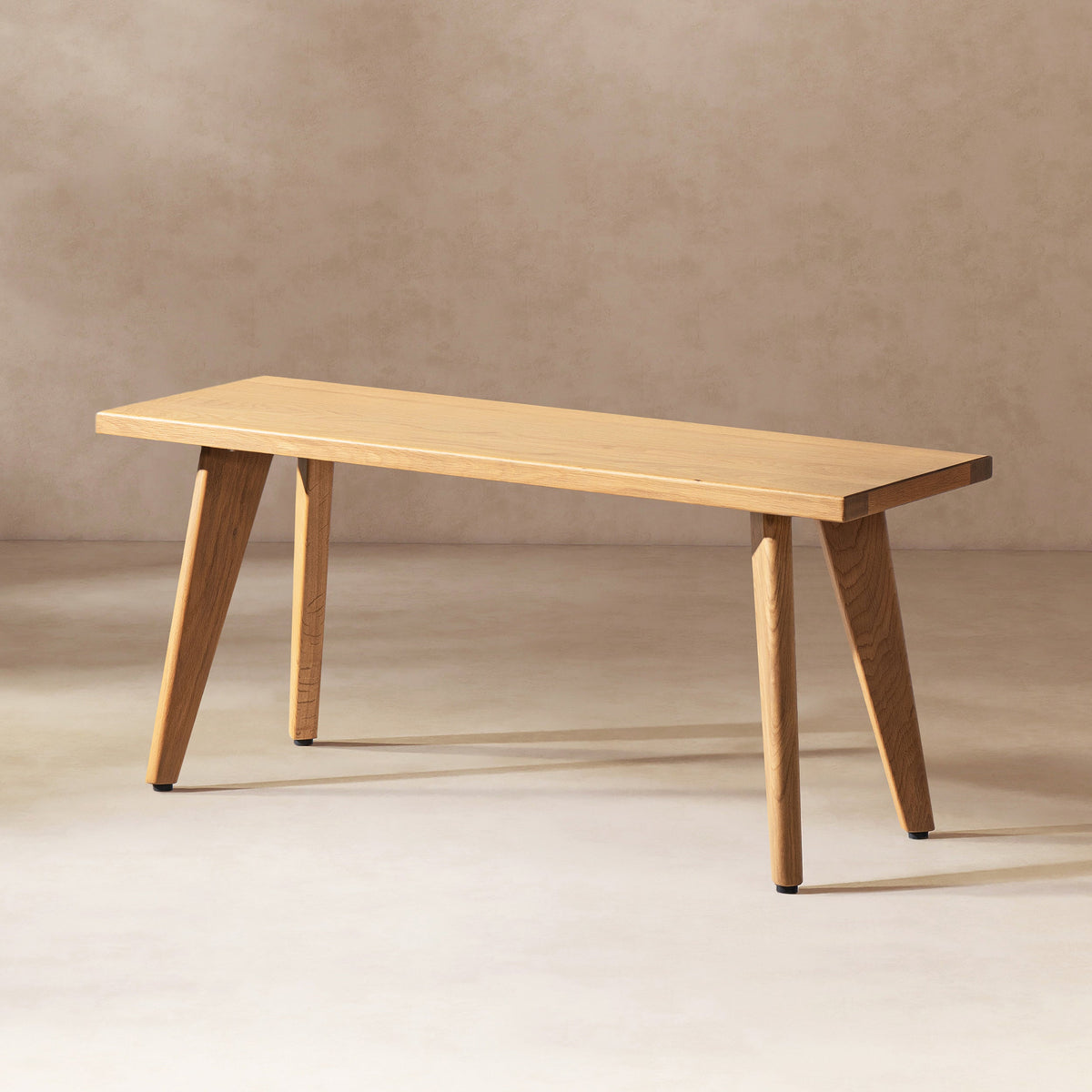 Capri 41.5" Solid Bench with Tapered Legs - Brown or Dark Brown
