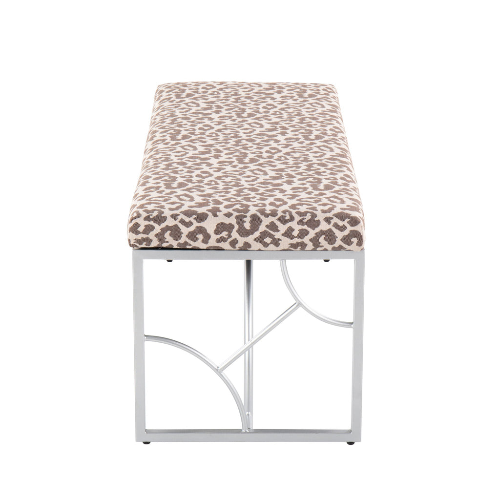 Elegant Contemporary Upholstered Bench with Metal Frame - Multiple Colors