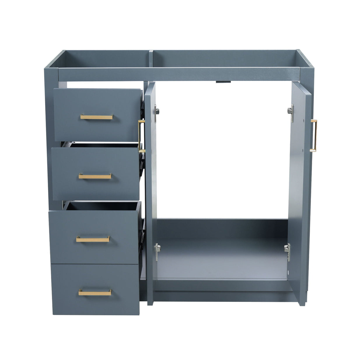 Retro Style Bathroom Vanity with Soft Closing Doors - Multiple Colors