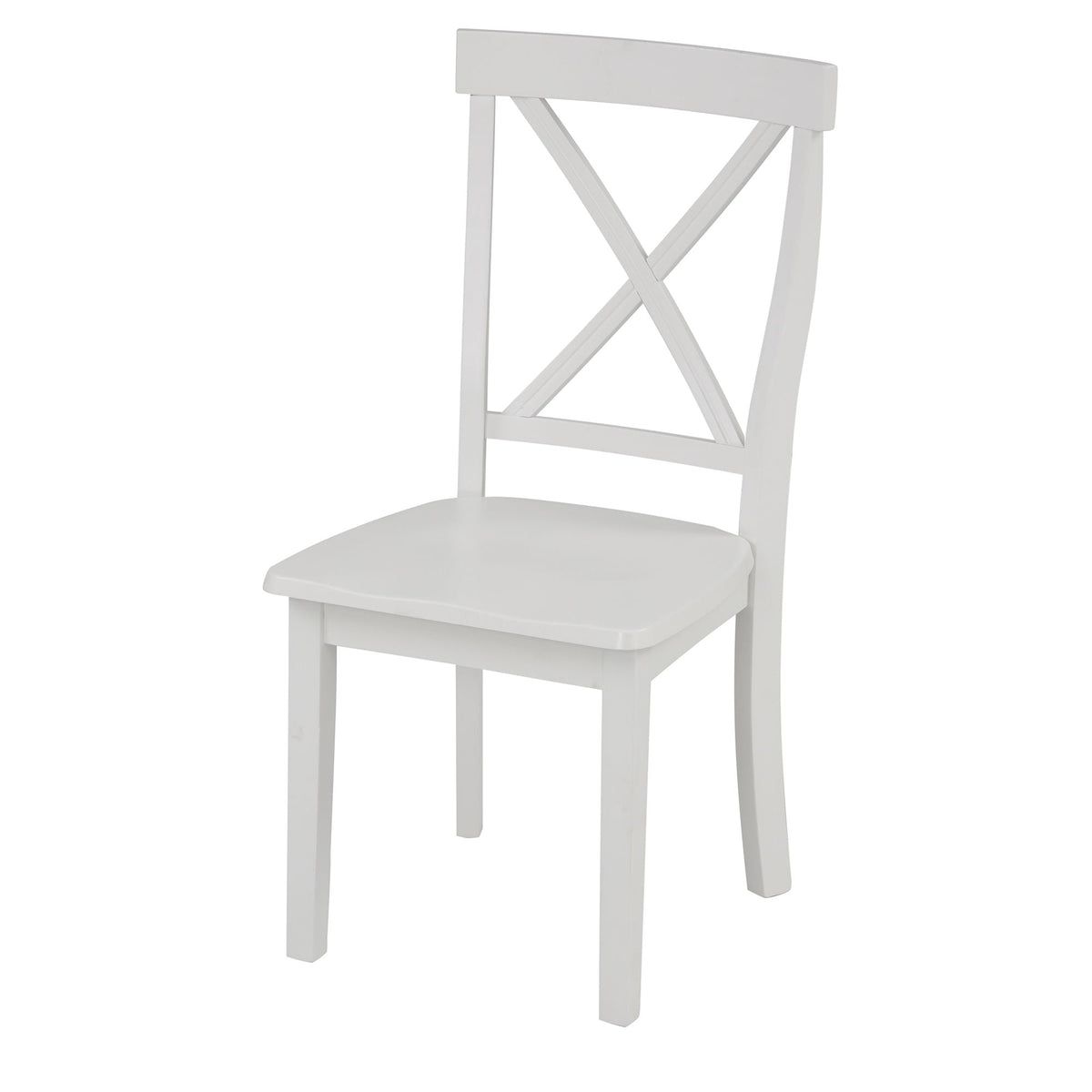 Solid Wood 5 Piece Dining Room Set with Table and 4 Chairs - White or Dark Gray