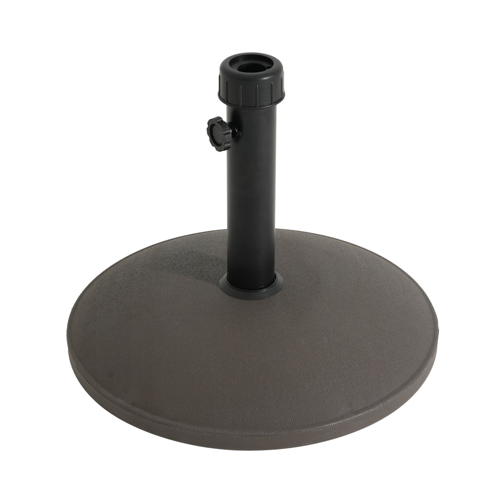 Brown Outdoor Umbrella Base with 35 lb Concrete Core – Stable & Weather Resistant