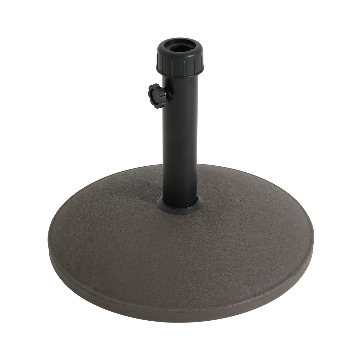 Brown Outdoor Umbrella Base with 35 lb Concrete Core – Stable & Weather Resistant