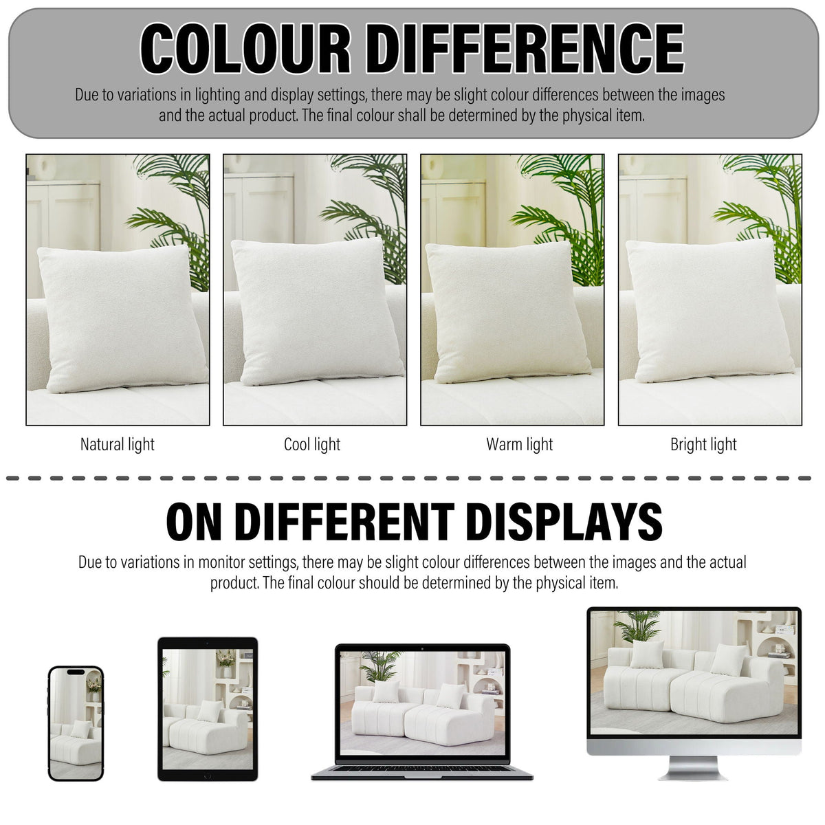 Modular Sectional Sofa with 2 Pillows – Symmetrical Design