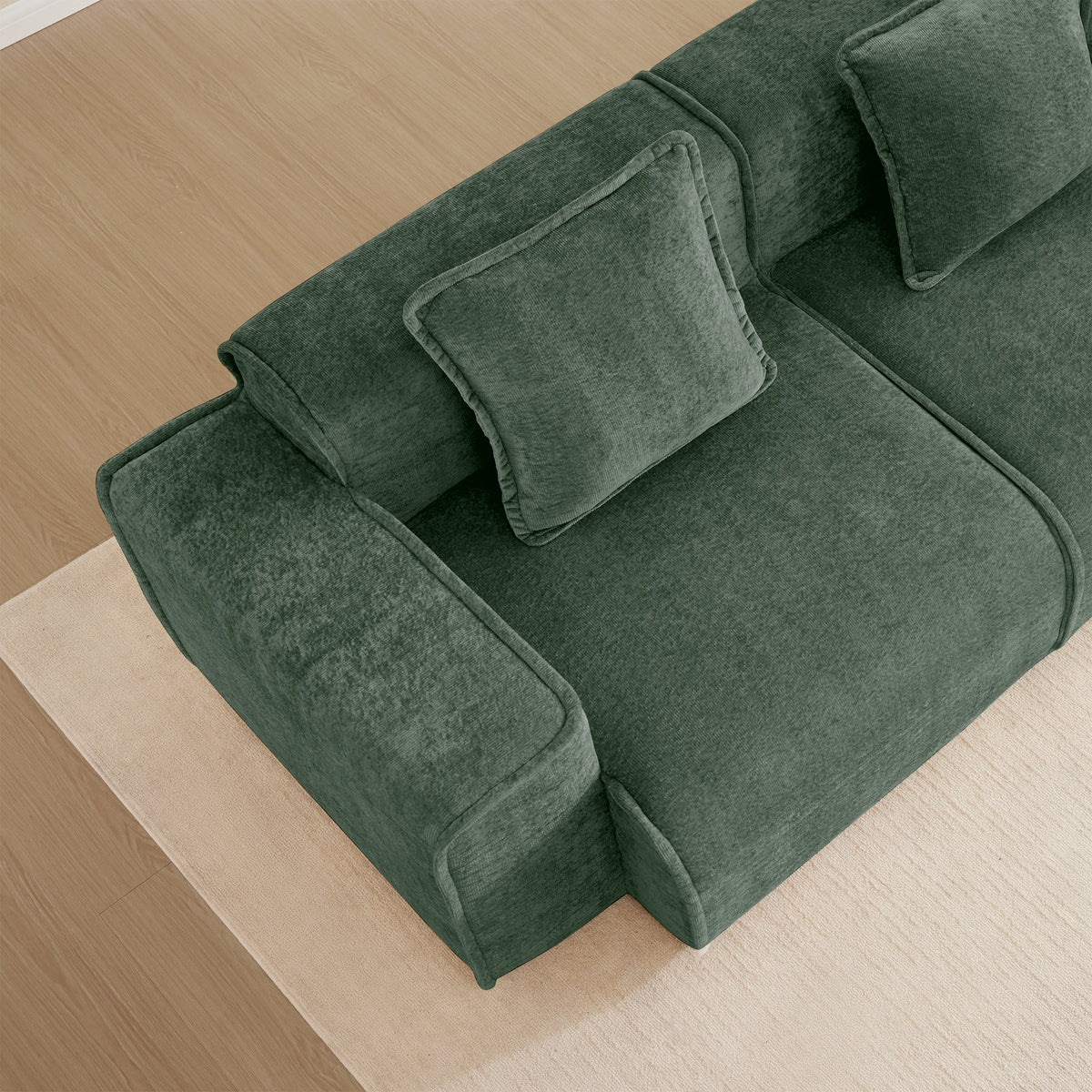 Streamlined Design Modular 2 Seat L Shape Sectional Sofa