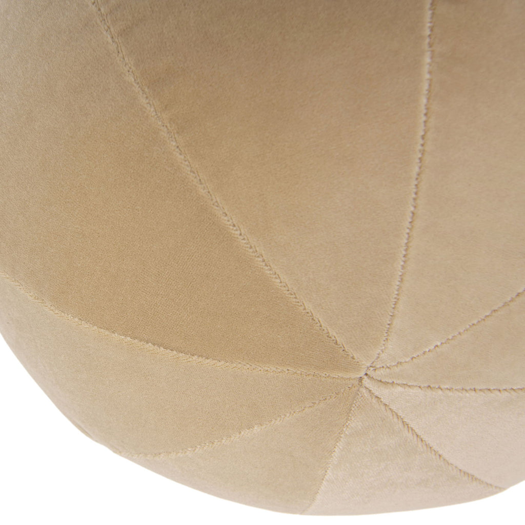 Round Sphere Accent Ball Throw Pillow with Faux Sheepskin - White, Dark Green, Light Brown