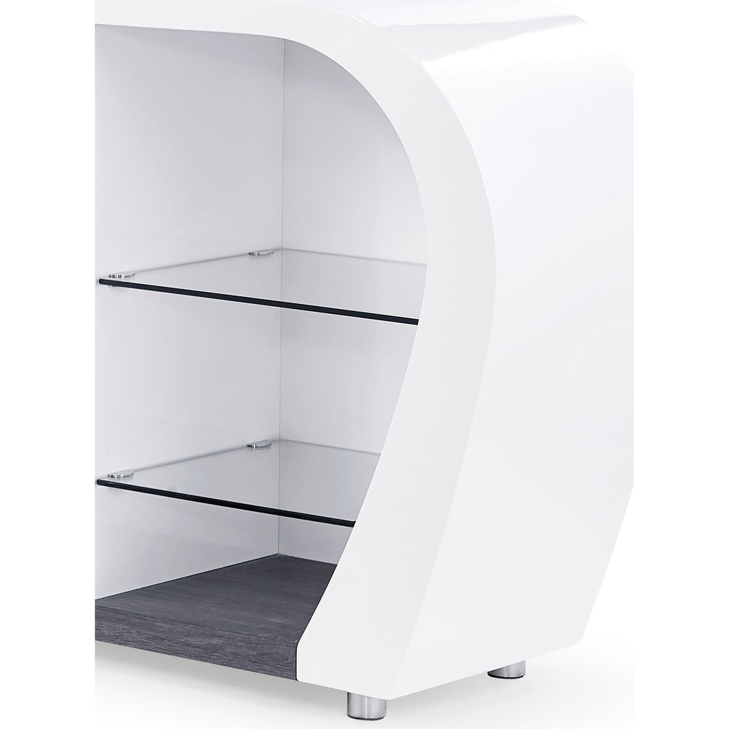 Anne Buffet with Ample Storage - White / Gray