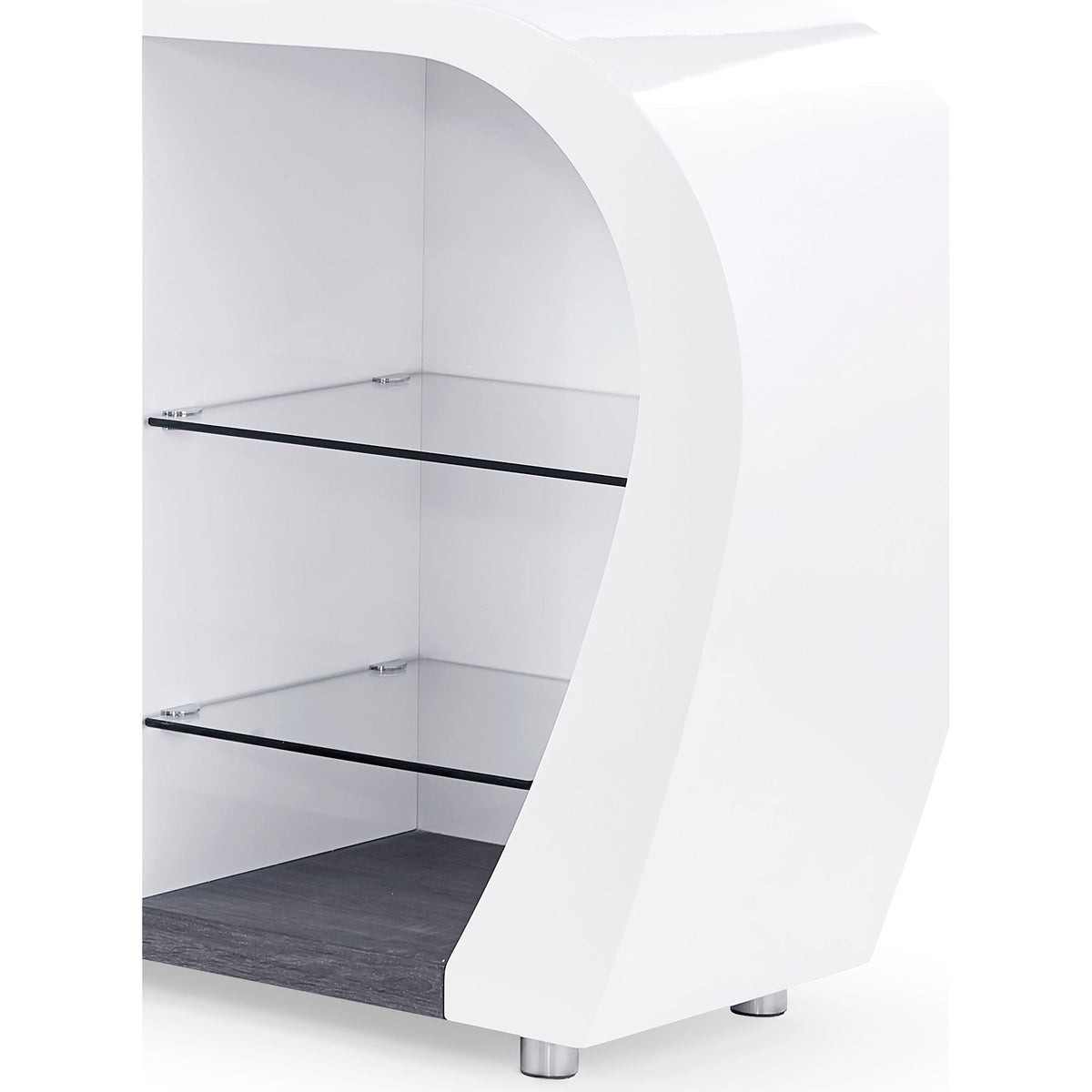 Anne Buffet with Ample Storage - White / Gray