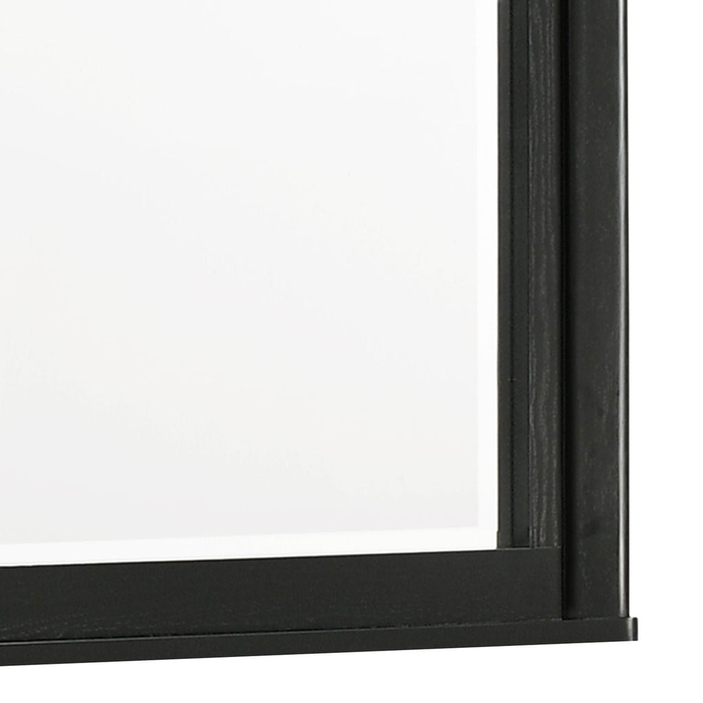 Black Bedroom Mirror with Deep Frame - Opel