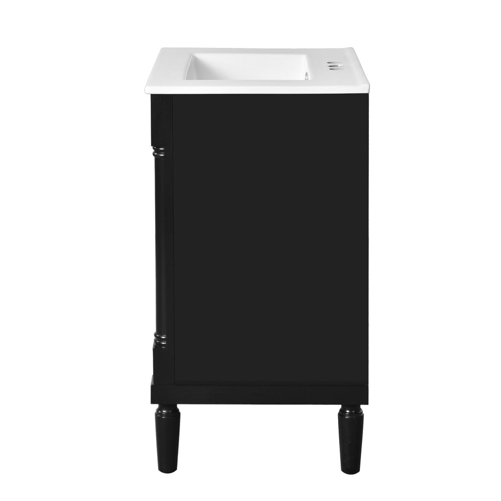 Bathroom Vanity With Top Sink and Two-Tier Storage Cabinet - Multiple Colors