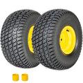 Heavy Duty Lawn Mower Tire and Wheel Assembly Set - 2 Pieces