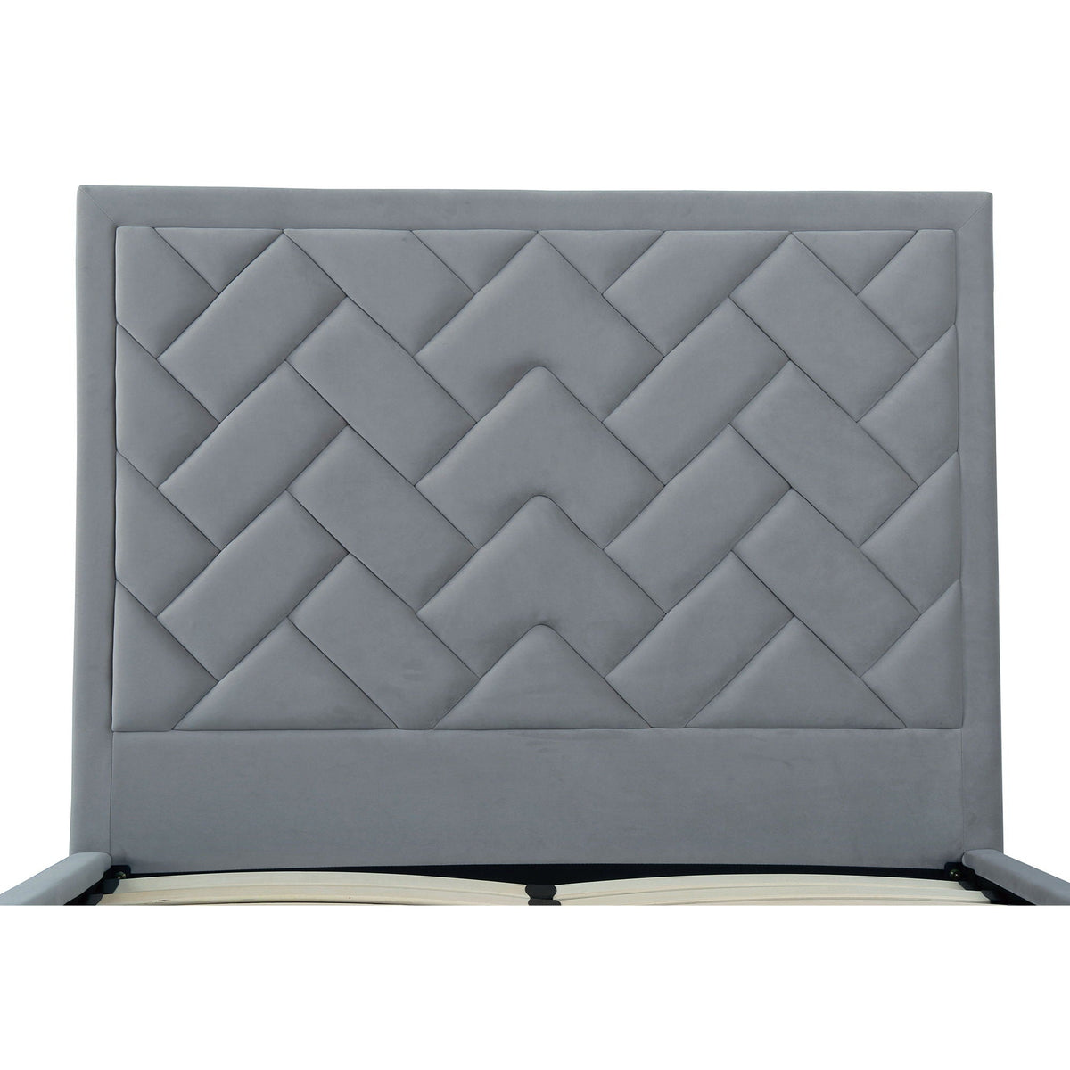 Upholstered Bed with Headboard and Slats - Multiple Colors
