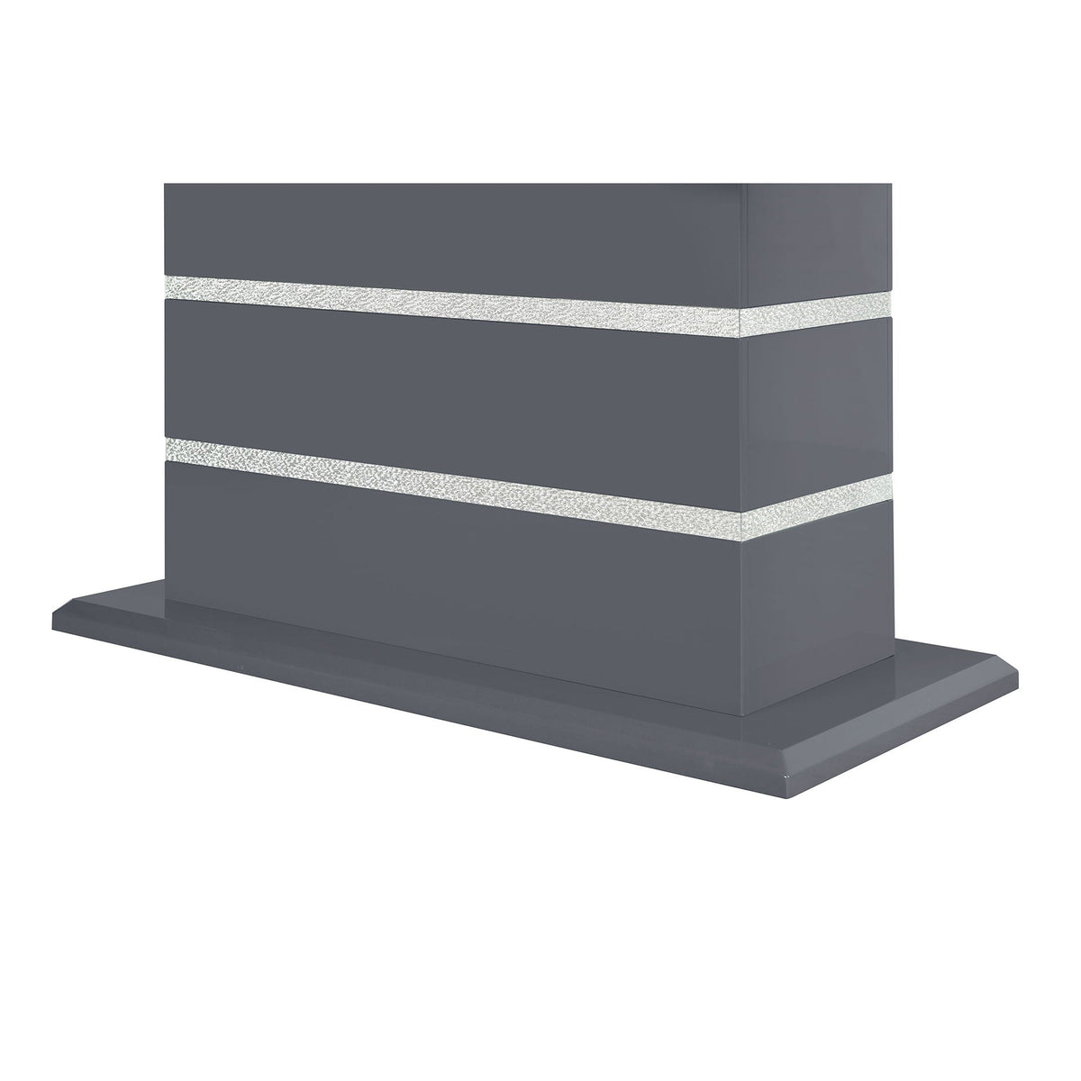 Ariya Bar Table with Glass Inlay - Dark Gray or White