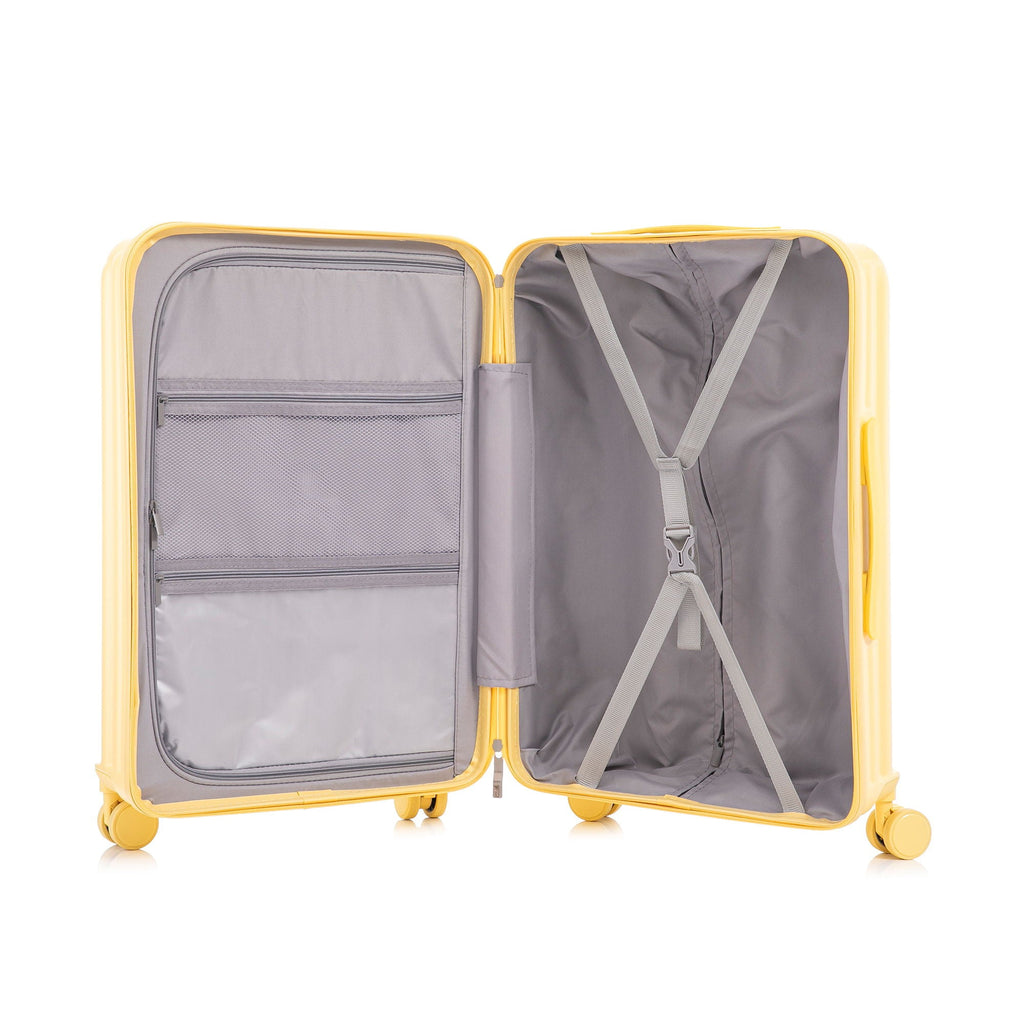 Spinner Wheel Luggage Set with USB Port and Holders - Pink, Black, Green