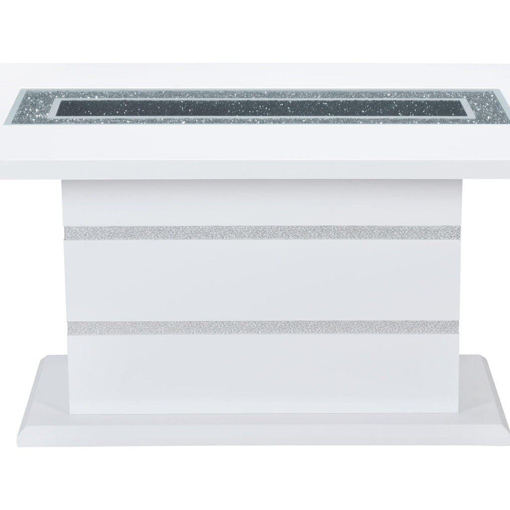 Ariya Dining Table with High Gloss Finish - Dark Gray or White