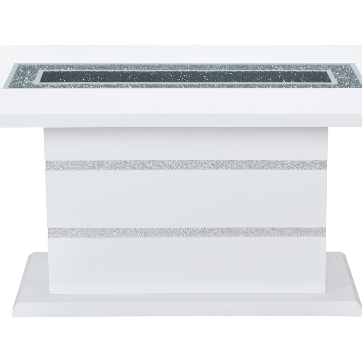 Ariya Dining Table with High Gloss Finish - Dark Gray or White