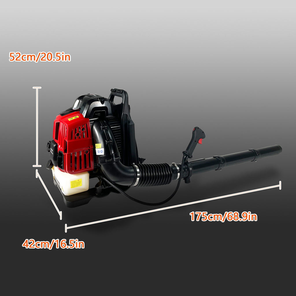 Backpack Gas Leaf Blower with 76Cc Engine – Red