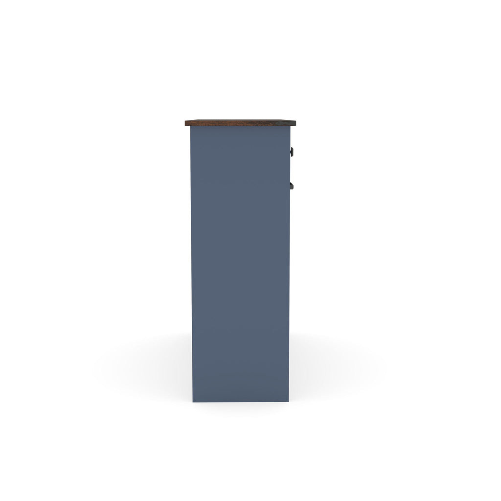 Double Tilt Out Trash Cabinet with Hideaway Drawer - Barn Door Style