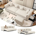 Chesterfield 3-in-1 Pull-Out Sofa Bed with Ottoman - Velvet