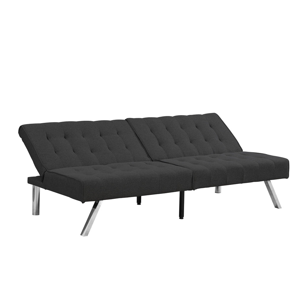 Modern Sofa Bed with Wood Frame and Stainless Legs - Multiple Colors