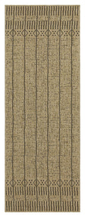 Light Brown Indoor / Outdoor Runner Rug with Flatweave - Jute Look