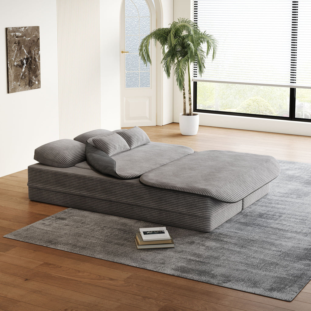 2 In 1 Foldable Sofa Bed with Multi Functional Blanket - Futon Sofa