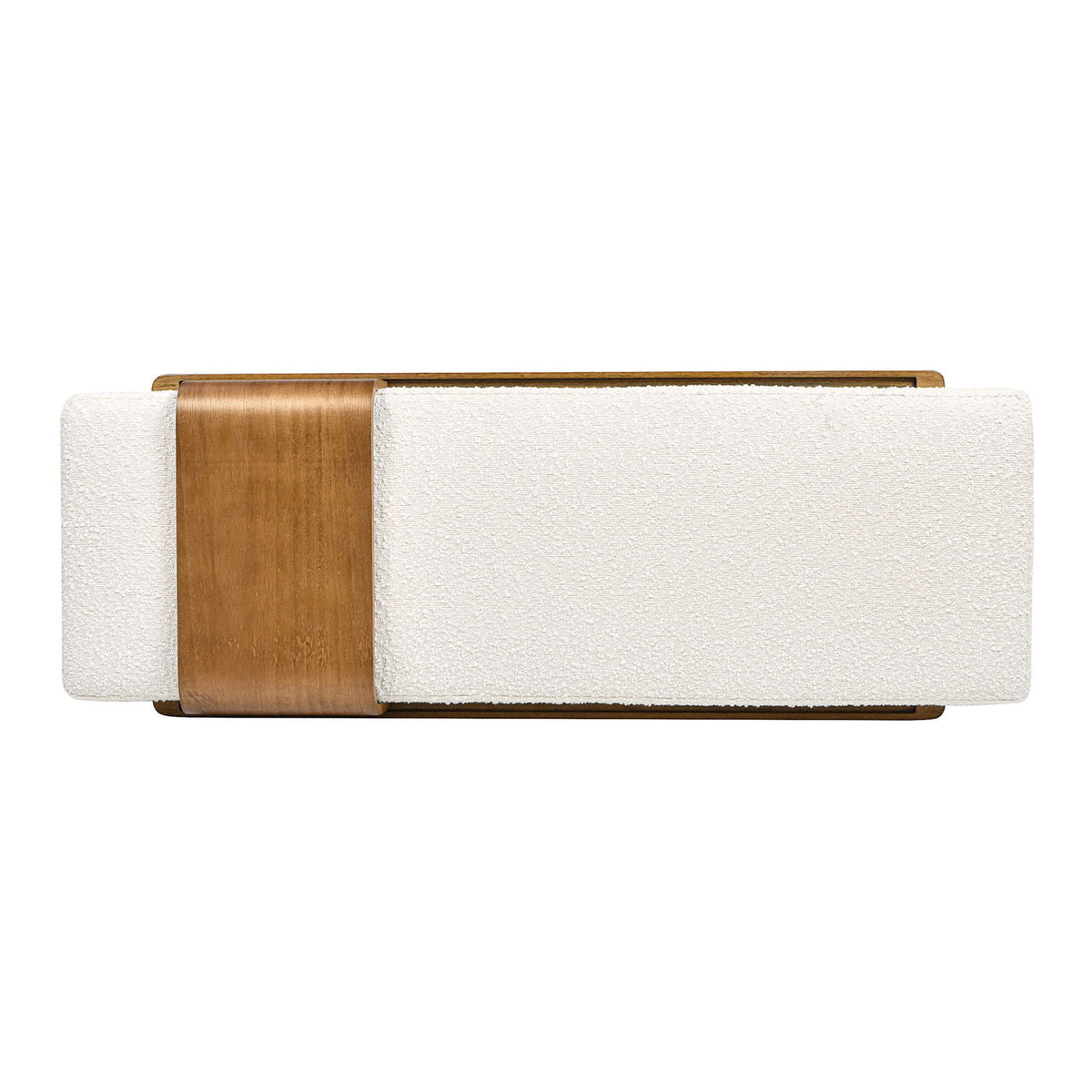 Modern Telephone Bench with Sliding Shelf – Ivory White