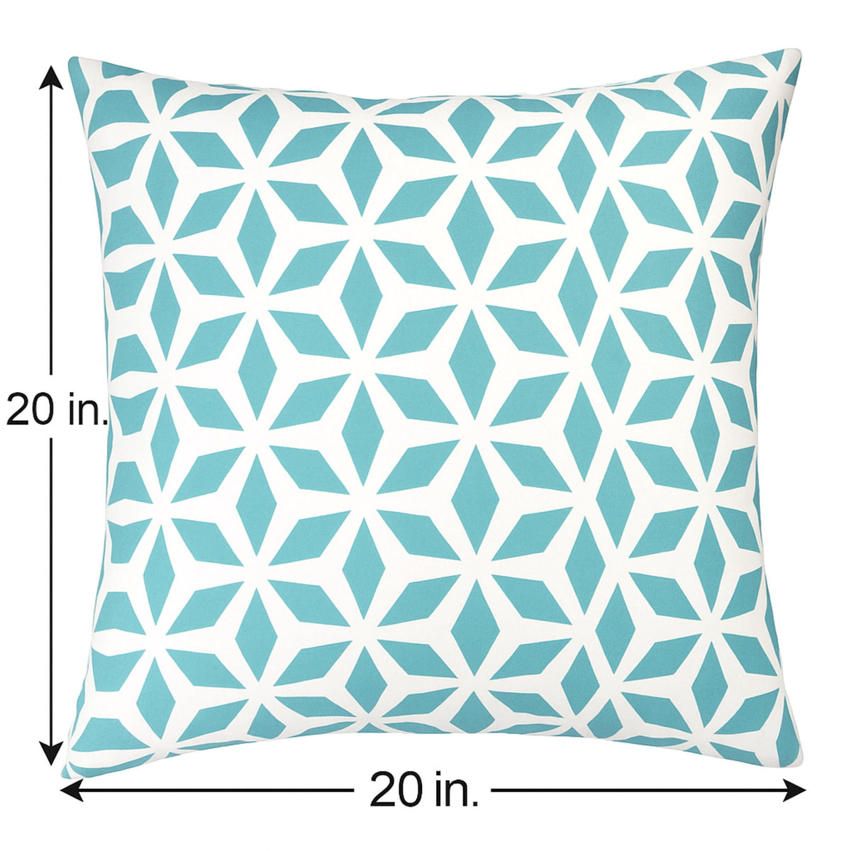 Crystal Burst Outdoor & Indoor Pillow with Weather Resistant Fabric - Light Blue or Black