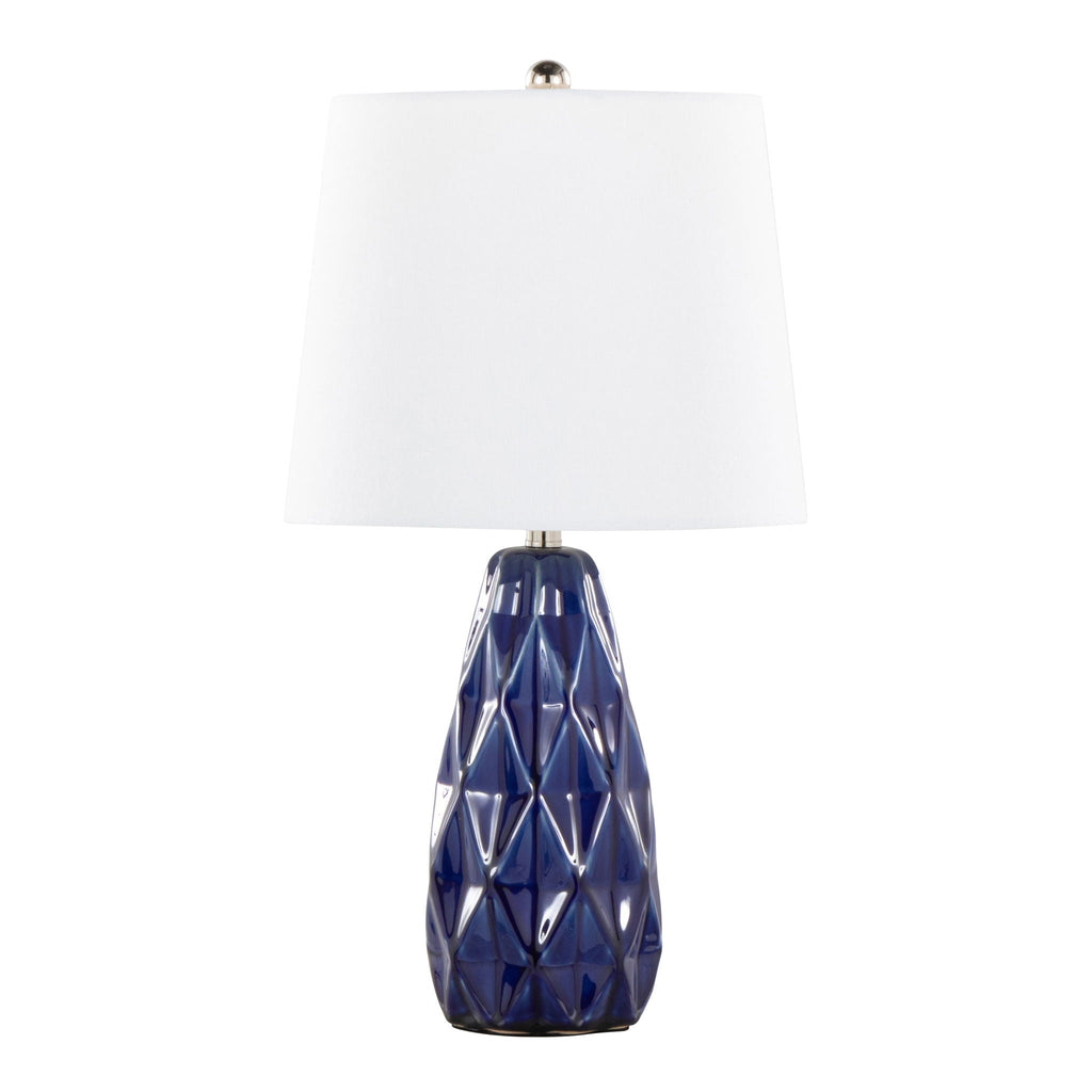 Contemporary Lamp Set of 2 with Ceramic Body - Blue