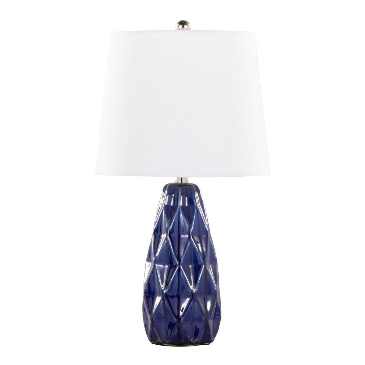 Contemporary Lamp Set of 2 with Ceramic Body - Blue