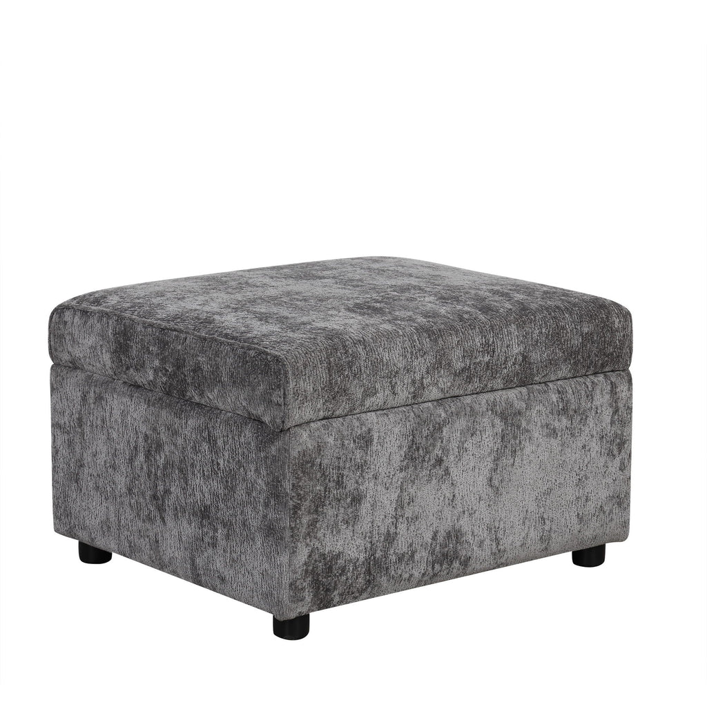 Sleeper Sectional Sofa with Storage Ottoman and USB Charging - White or Dark Gray