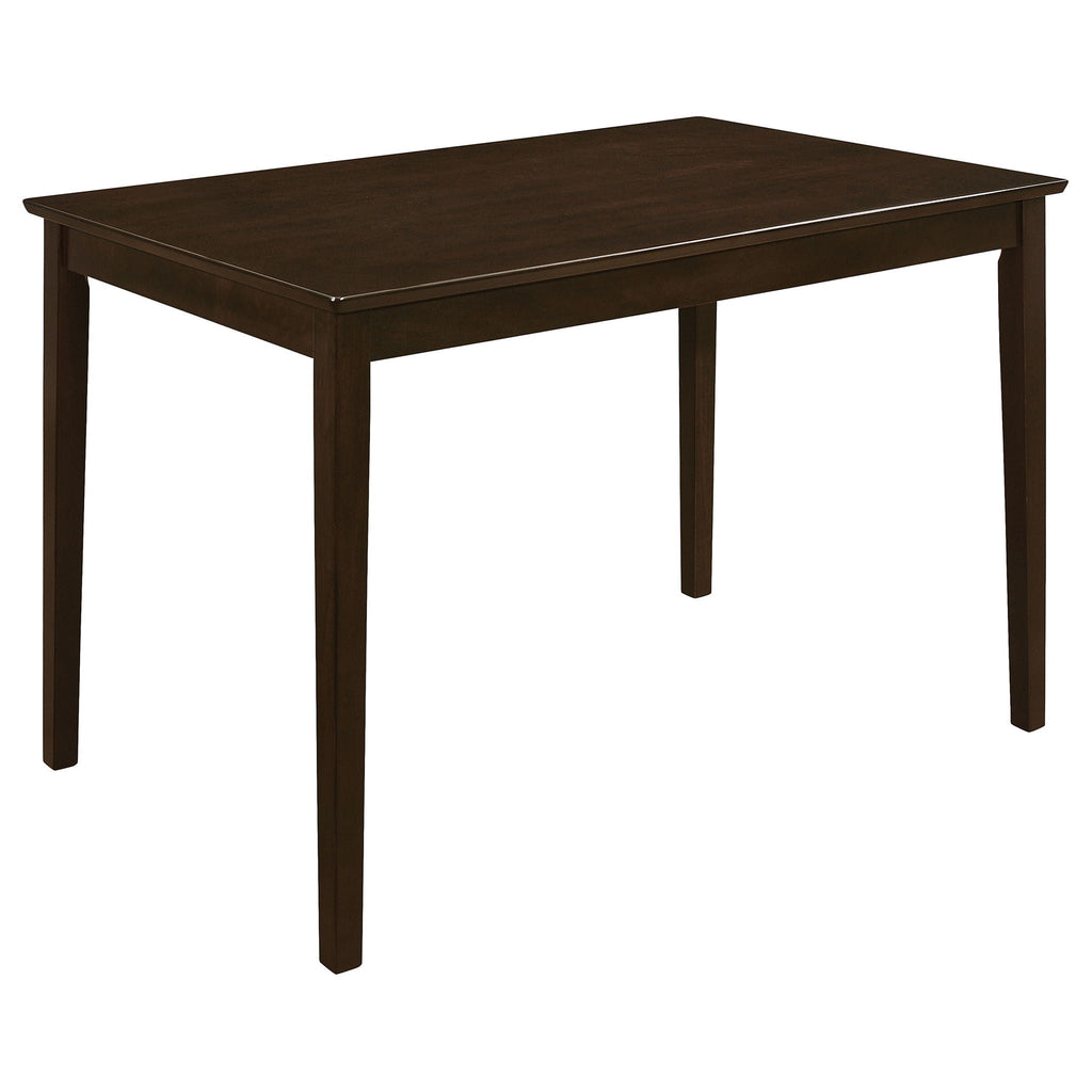 5 Piece Dining Set with Rectangular Table and Bench - Cappuccino