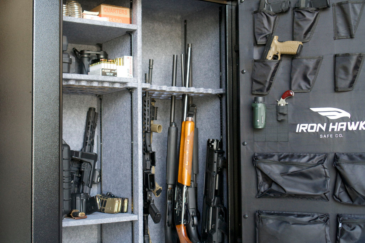Black Gun Safe with Digital Keypad and Adjustable Shelving