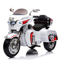 12V Kids Ride-On Motorcycle with LED Lights & Music - White or Black