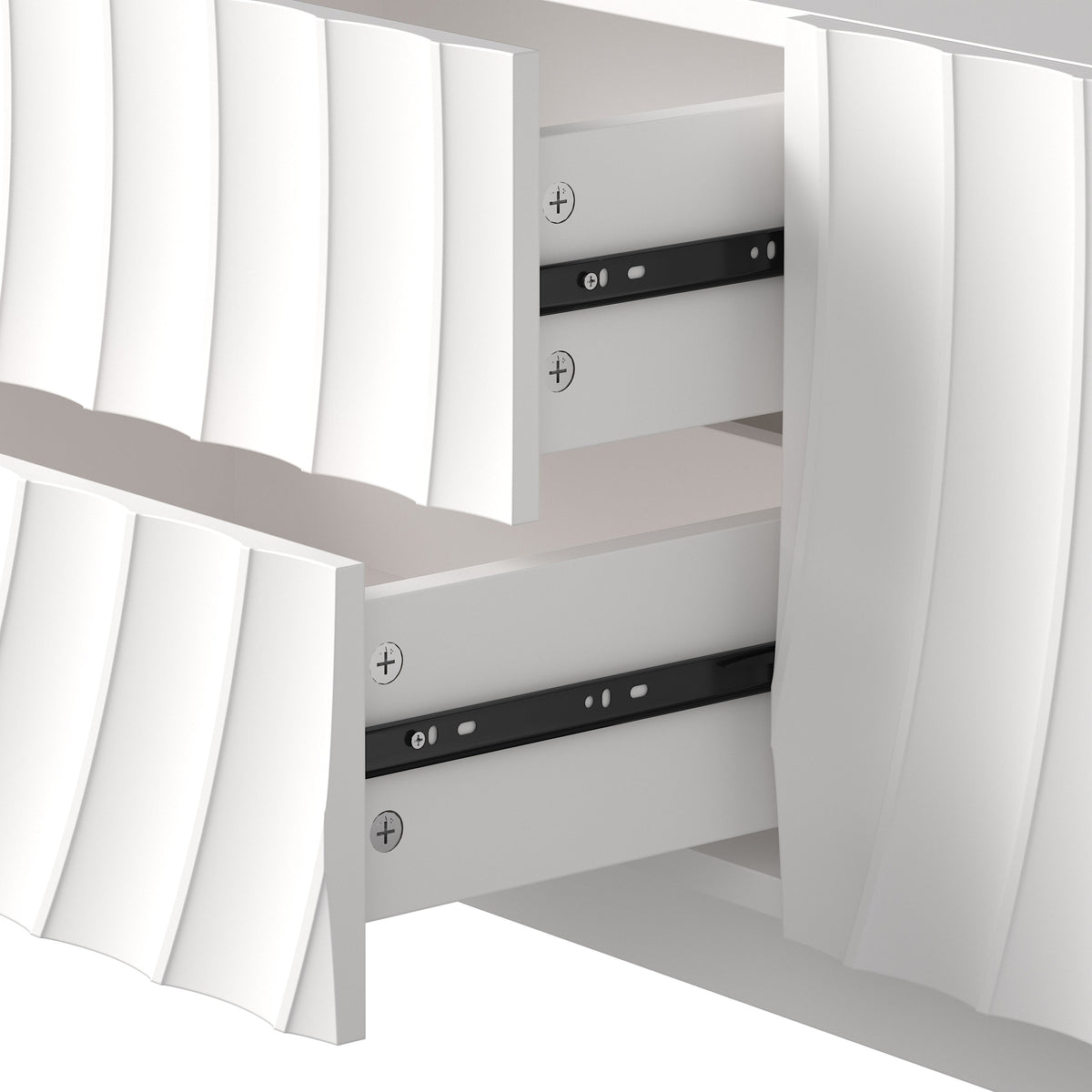 58" Modern Spiral Wave TV Console