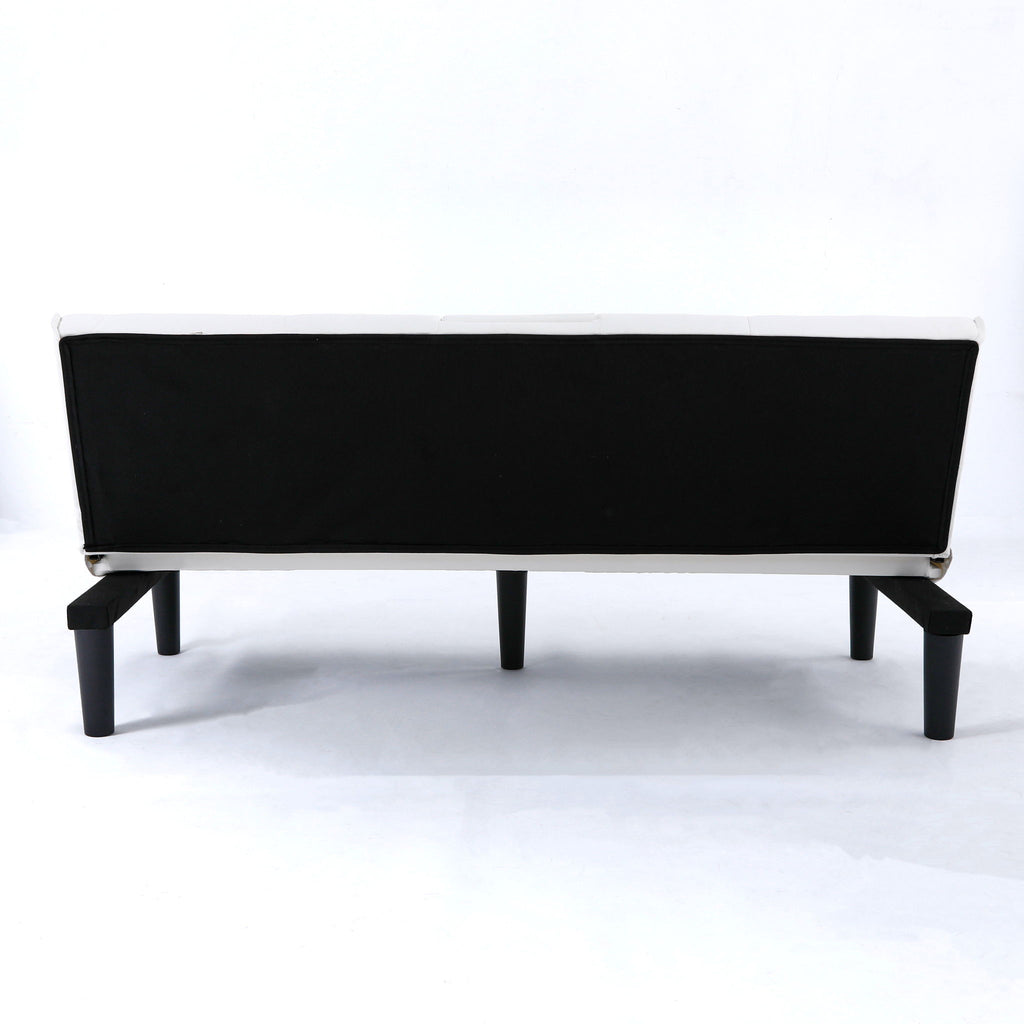 Foldable Sofa Bed with Cup Holder and Solid Wood Frame - Multiple Colors