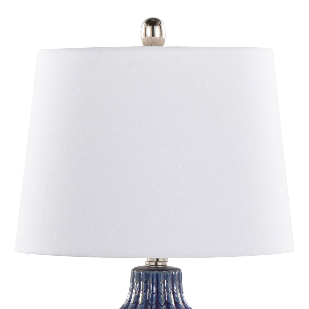 Contemporary Table Lamp Set of 2 with Chevron Pattern - Multiple Colors