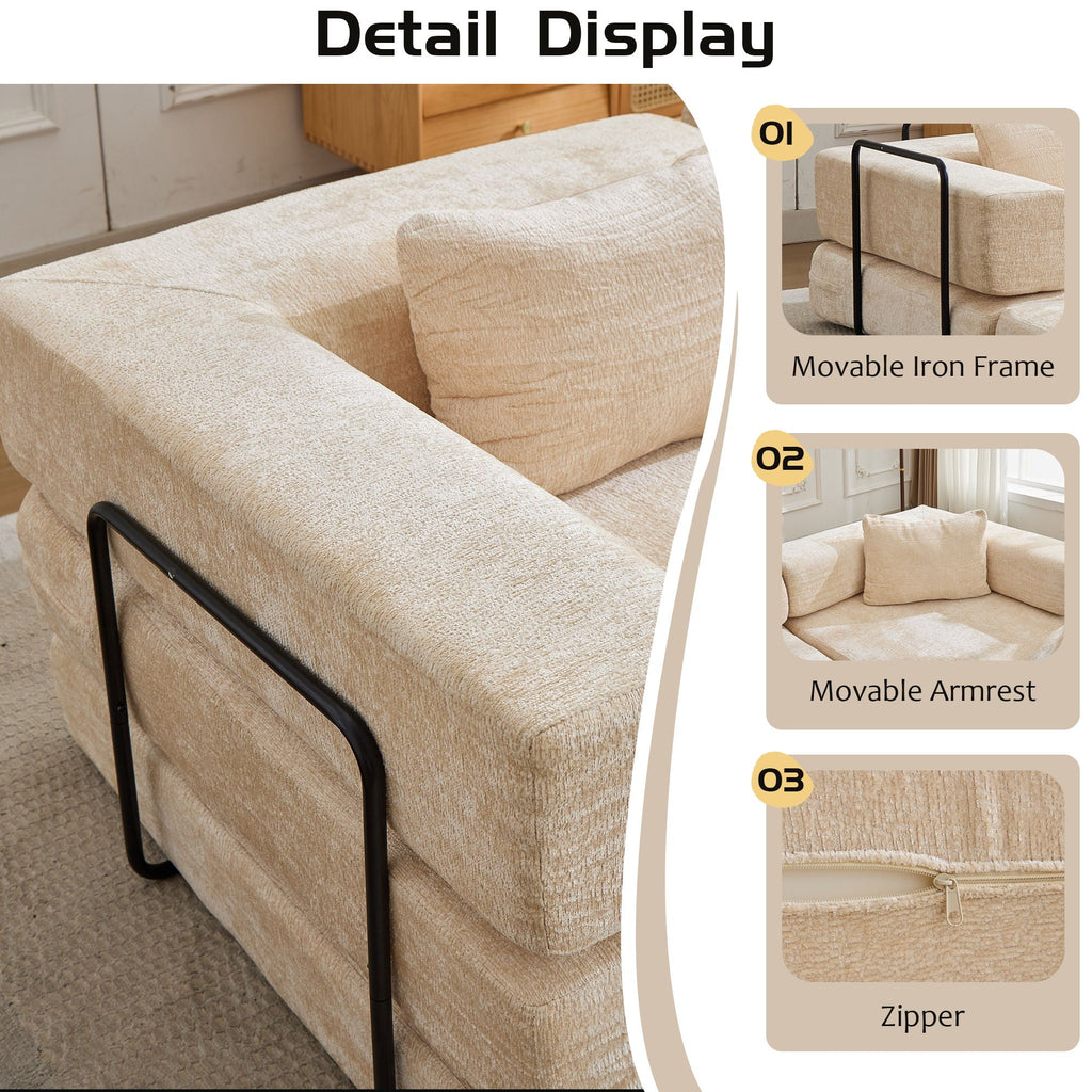 Convertible Floor Sofa Bed with Modular Design - Multiple Colors