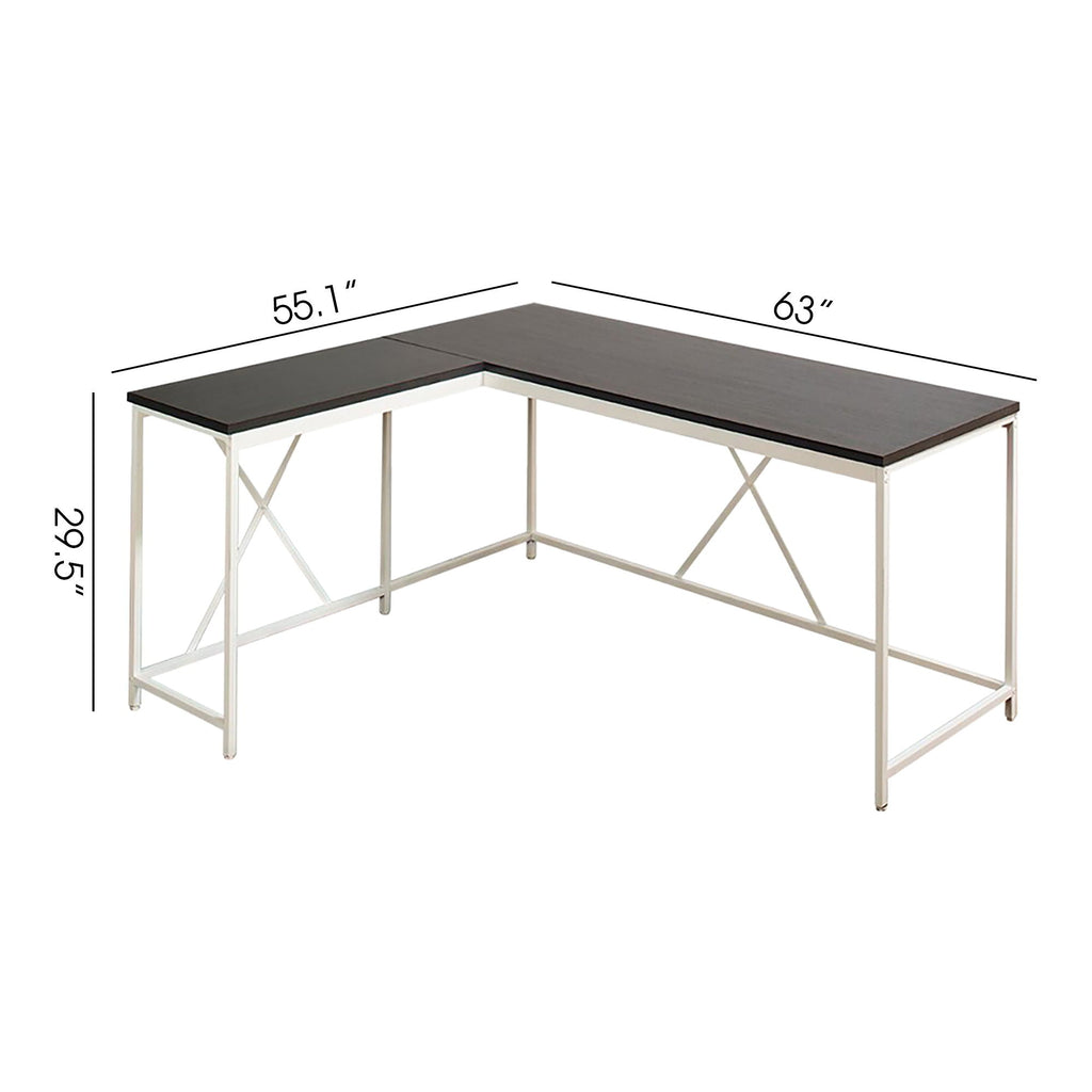 Olympus Corner Desk with Eco-Friendly Board - Dark Gray or Light Brown