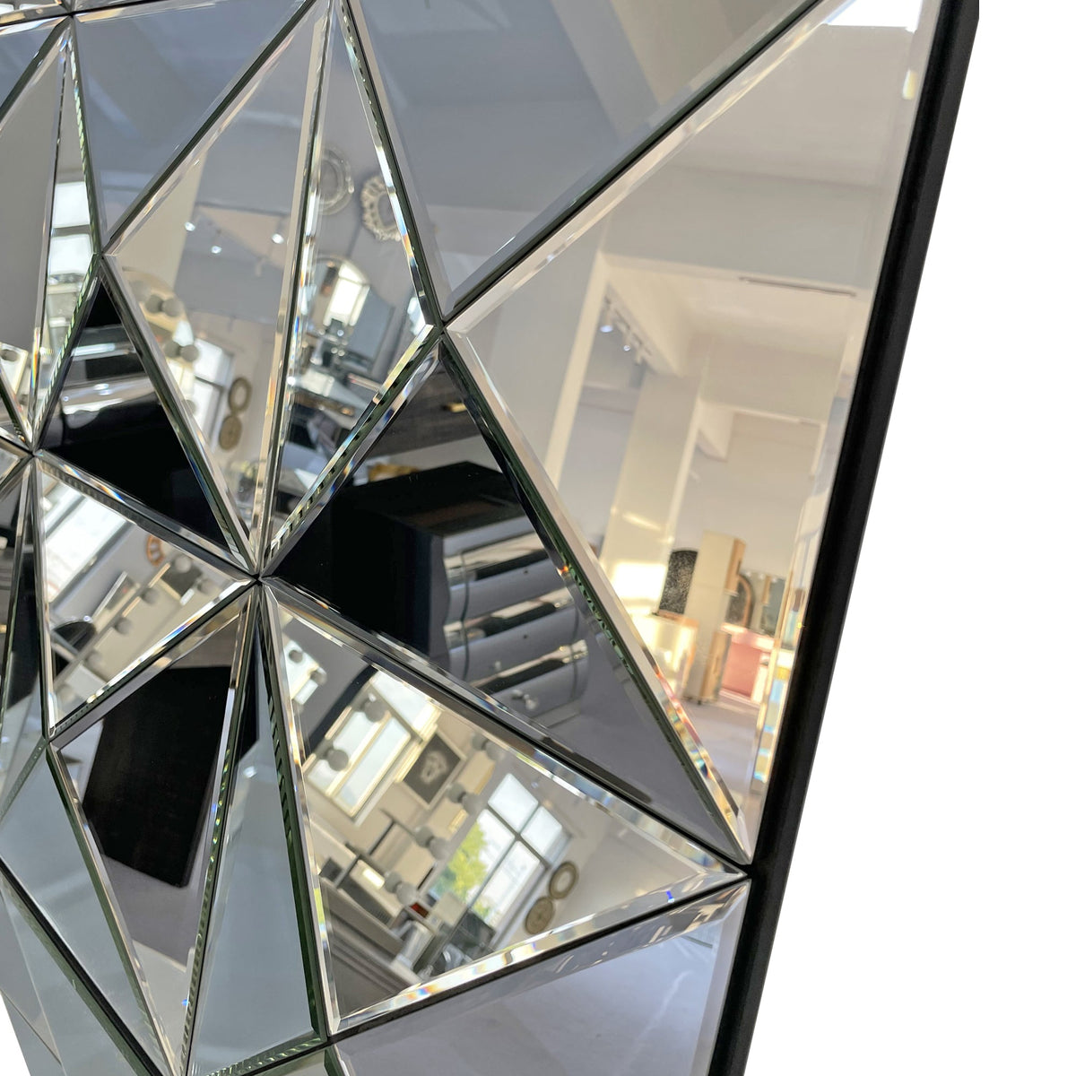3D Mirror Wall Decor with Beveled Glass - 31.5"