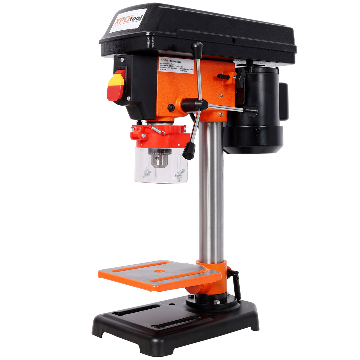 8" Swing Benchtop Drill Press with Laser & Vise Clamp - Steel