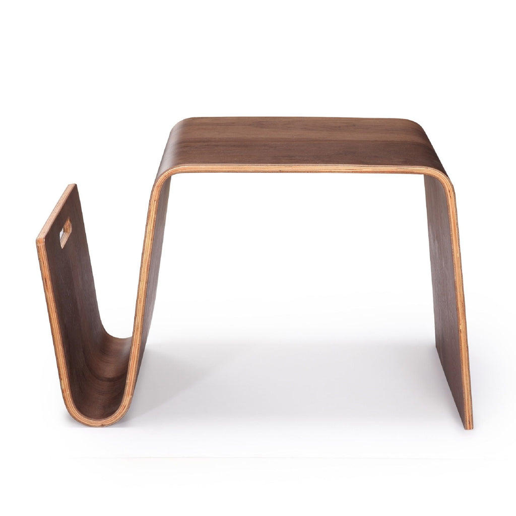 Brookside End Table with Curved Magazine Shelf - Dark Brown or Black